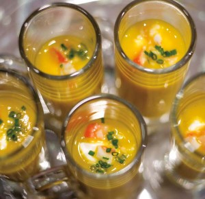 Sweet Potato and Lobster Shooters