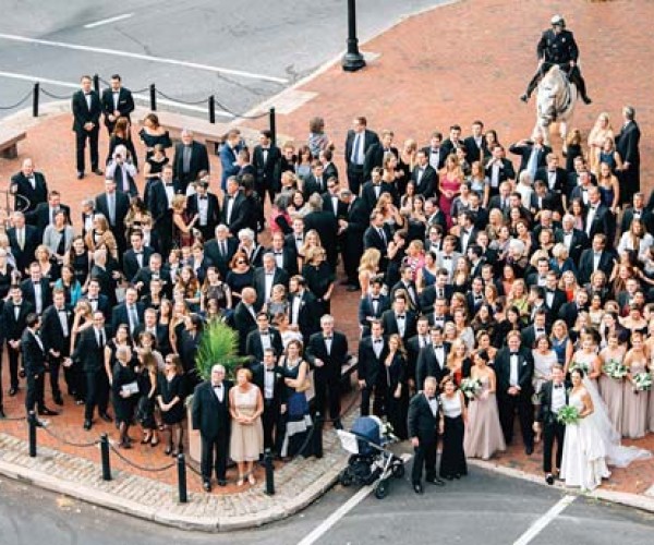 After the ceremony, guests gathered in Penn Square for a commemorative group photo.