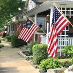 American flags are displayed throughout Lititz on a year-round basis.