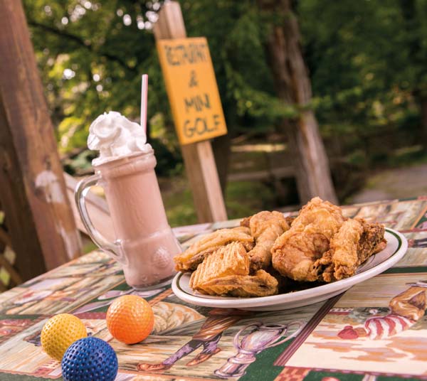 Broasted chicken and ice cream treats, such as milkshakes, are on the menu at The Caddy Shack in Manheim.